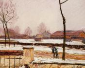 阿尔弗莱德 西斯莱 : Winter Landscape, Moret